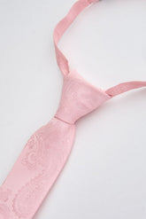 Junior Pink Paisley Tie